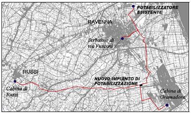 Interconnessione dell’AdR con gli impianti di Ravenna